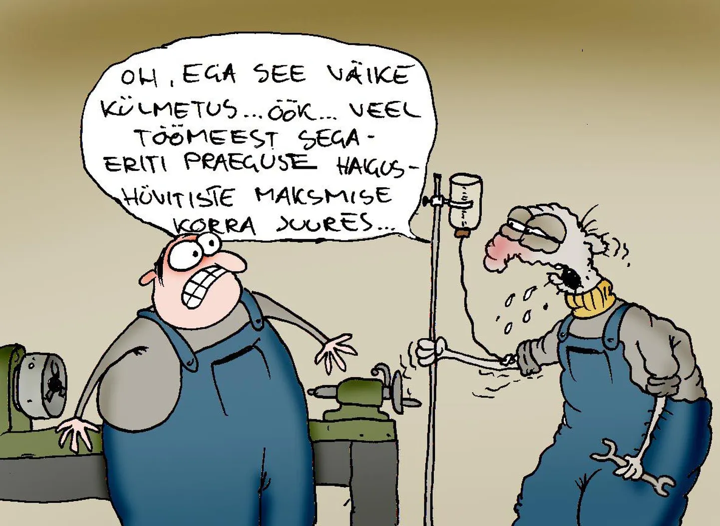 Haigena tööle.