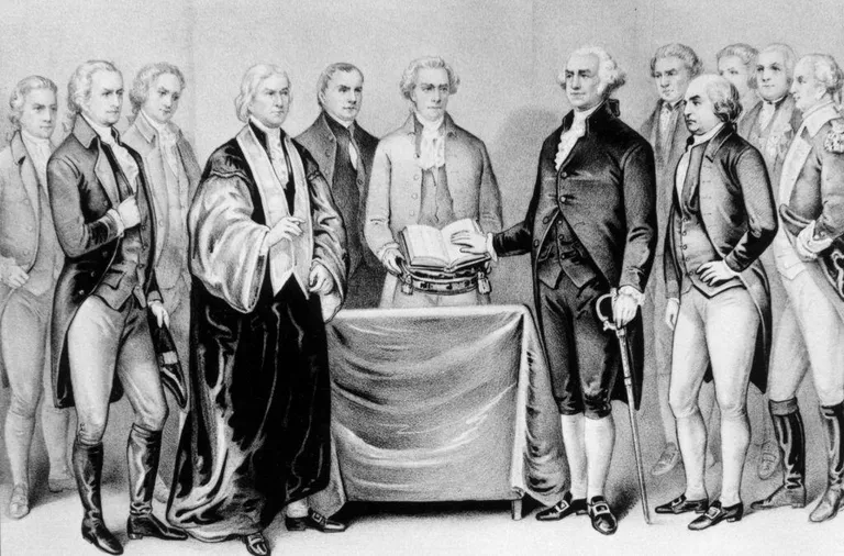 Джордж Вашингтон был президентом США с 1789 по 1797 год.