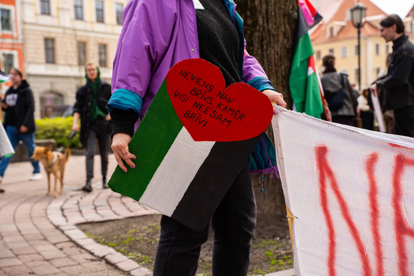 Rīgā notiek Palestīnas atbalsta gājiens