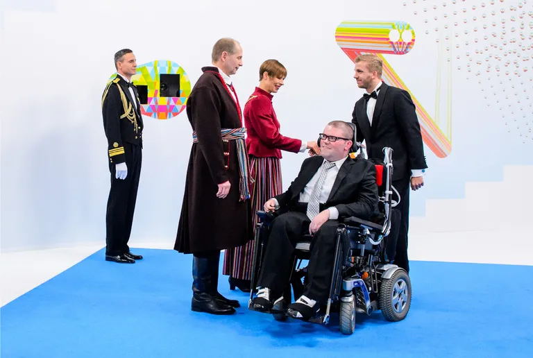 ELSi juhatuse esimees Jüri Lehtmets ja tema vend Mart Lehtmets presidendi vastuvõtul 2018.