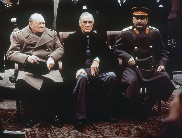 Winston Churchill, Franklin Delano Roosevelt ja Jossif Stalin Jalta konverentsil 1945. aastal. Roosevelt suri kaks kuud hiljem. Foto: AP/Scanpix