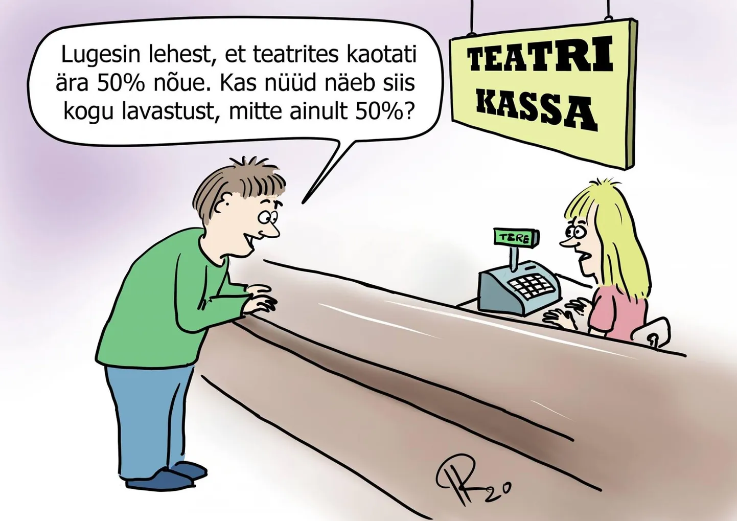 Lugesin lehest, et teatrites kaotati ära 50 protsendi nõue. Kas nüüd näeb siis kogu lavastust, mitte ainult 50 protsenti?