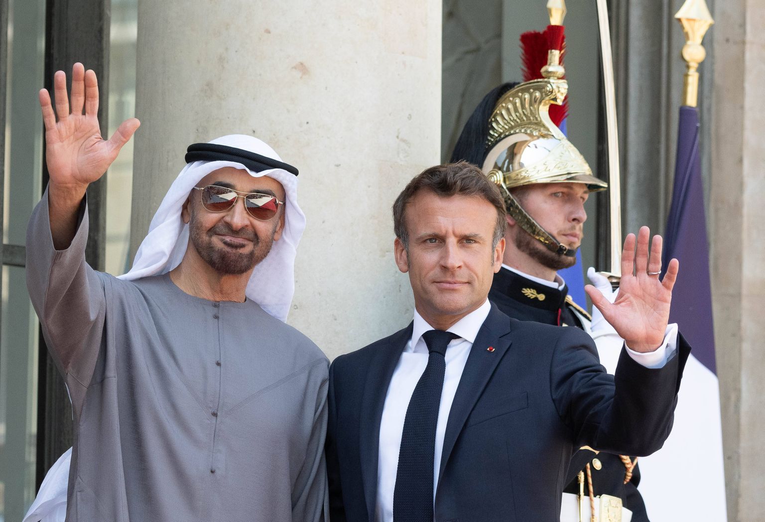 AÜE president Mohamed bin Zayed Al Nahyan ja Prantsusmaa president Emmanuel Macron.