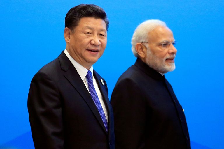 Hiina president Xi Jinping ja India peaminister Narendra Modi 2018. aastal Shanghai Koostööorganisatsiooni (SCO) tippkohtumisel Hiinas Qingdaos.