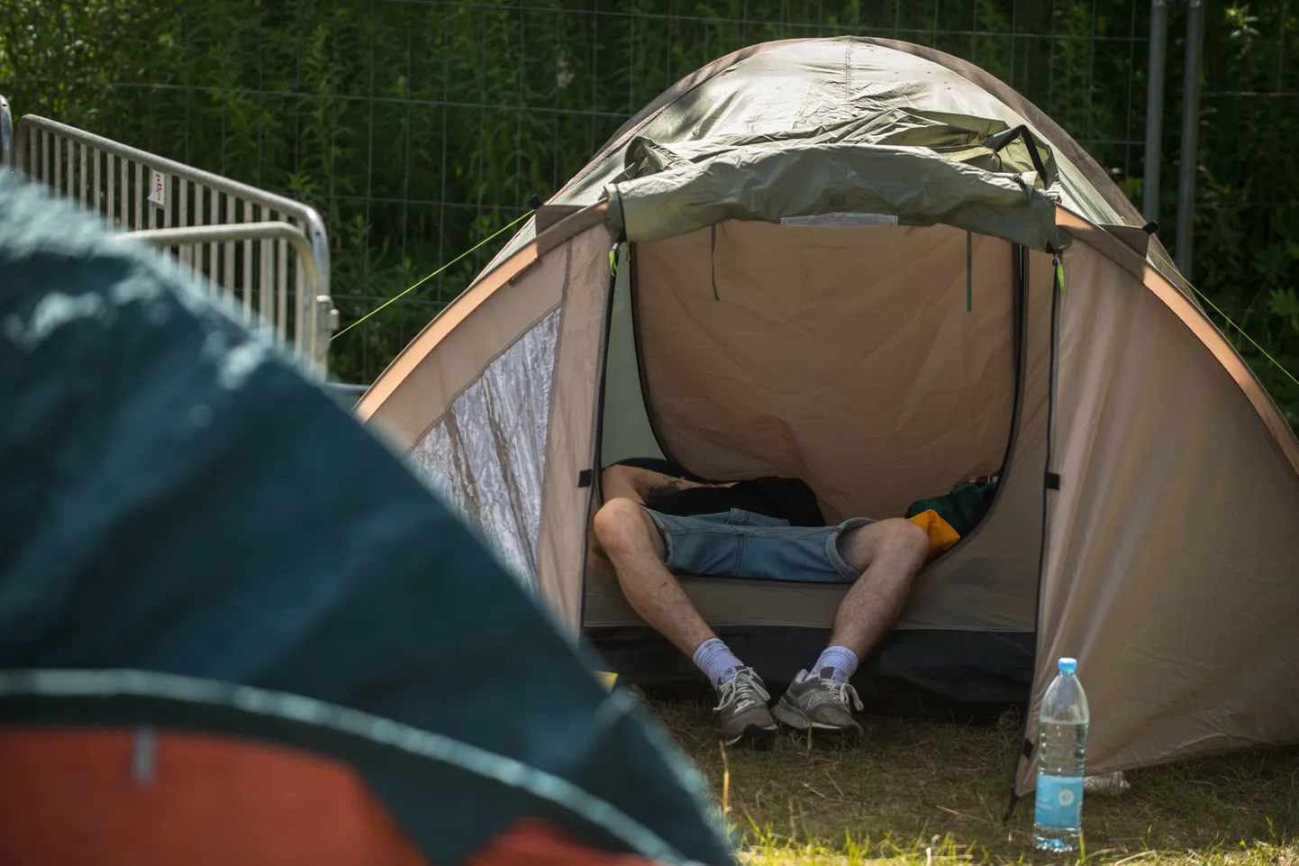 Палаточный городок фестиваля Positivus на Луцавсале
