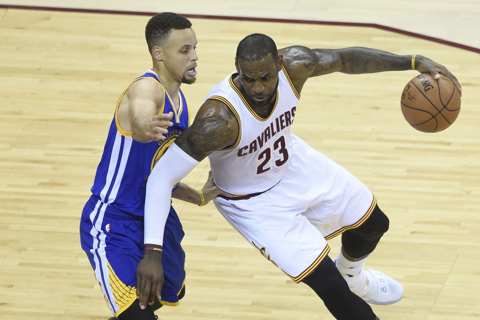 LeBron James ja Stephen Curry.