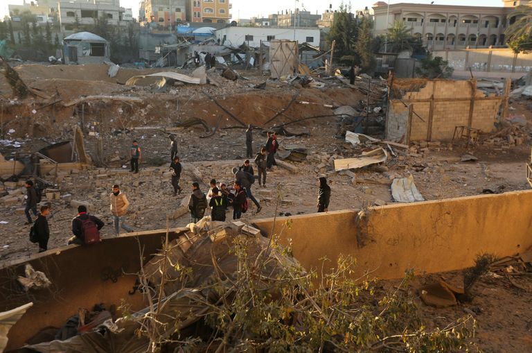 Hamasi baasi varemed pärast Iisraeli õhulööki.