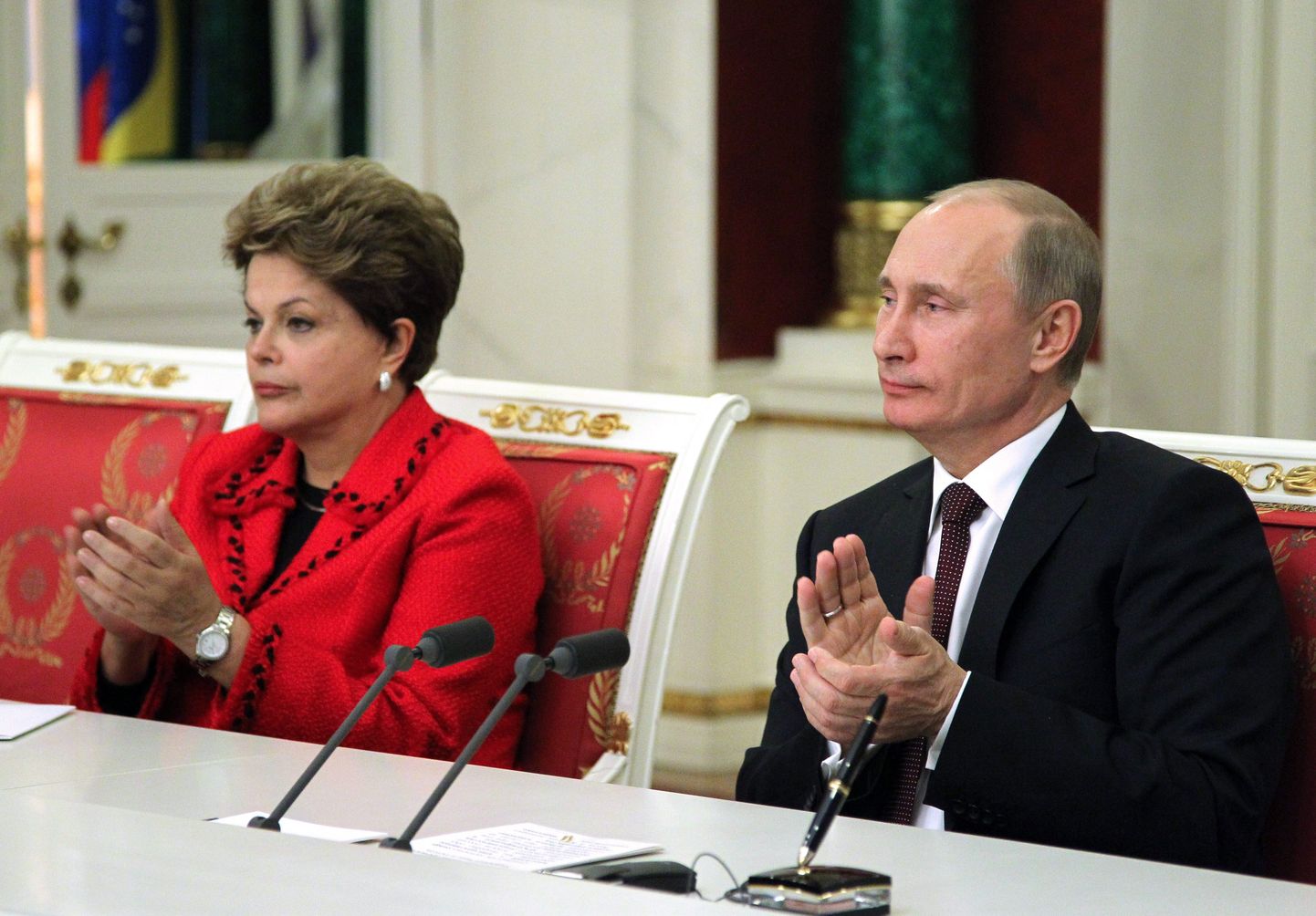 Dilma Rousseff ja Vladimir Putin.