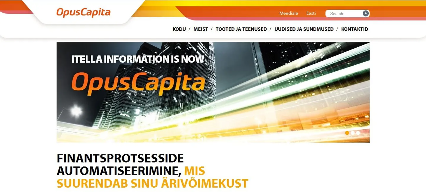 OpusCapita AS koduleht.