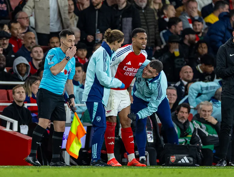 Arsenali Peatreener Mikel Arteta ütles pärast mängu, et Gabriel (fotol) ei saa vigastatud põlve tõttu joosta.
