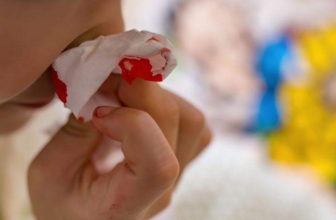 Что Ты делаешь, если у ребёнка с носа идёт кровь?