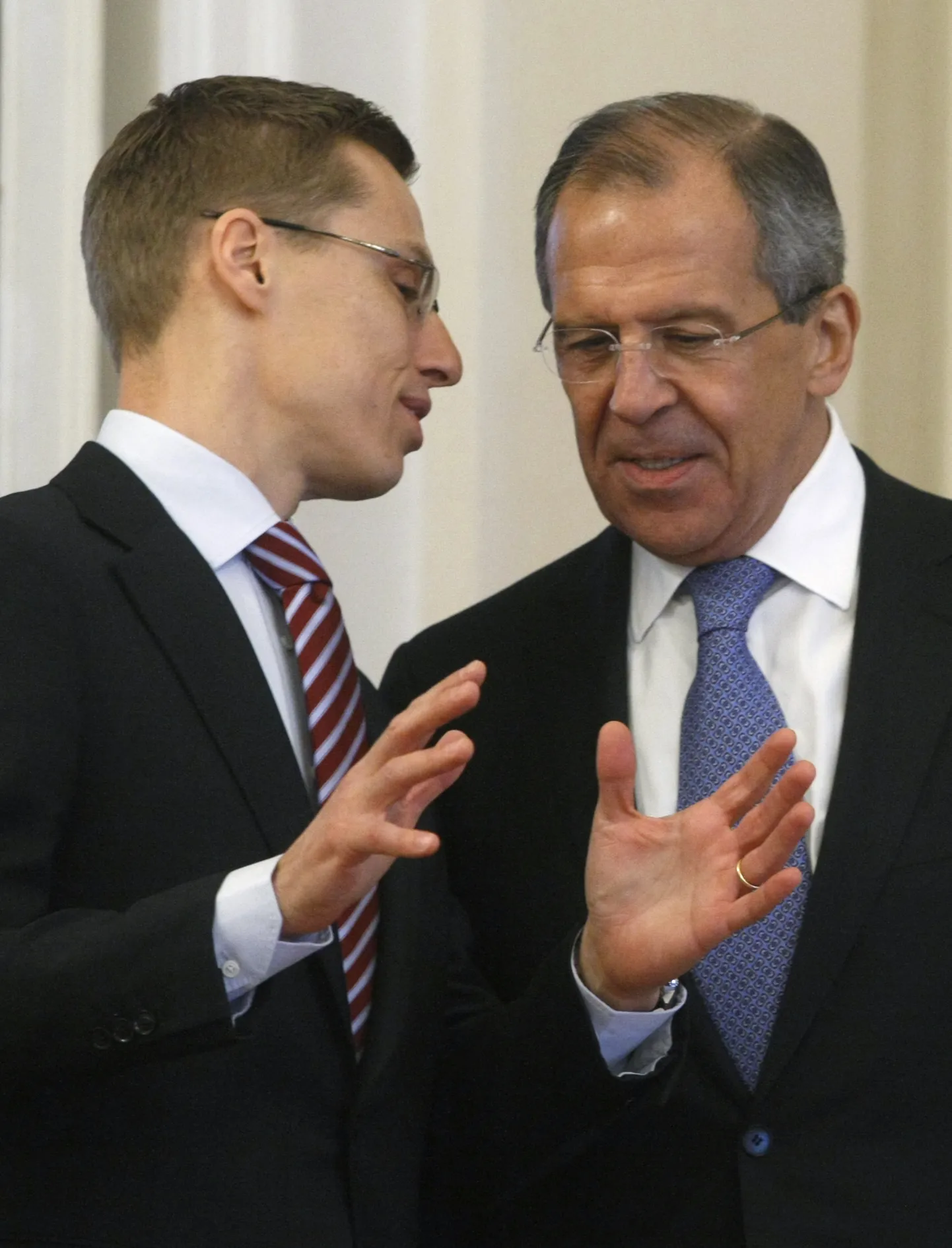 Kui kõik veel enam-vähem hästi oli. Soome välisminister Alexander Stubb ja Vene välisminister Sergei Lavrov kohtusid 9. märtsil 2010. aastal Moskvas.