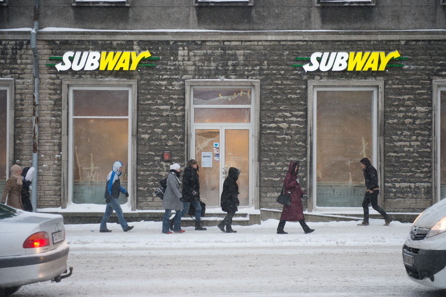 Subway kiirtoiduketi esimene pood Tallinnas Estonia puiesteel.