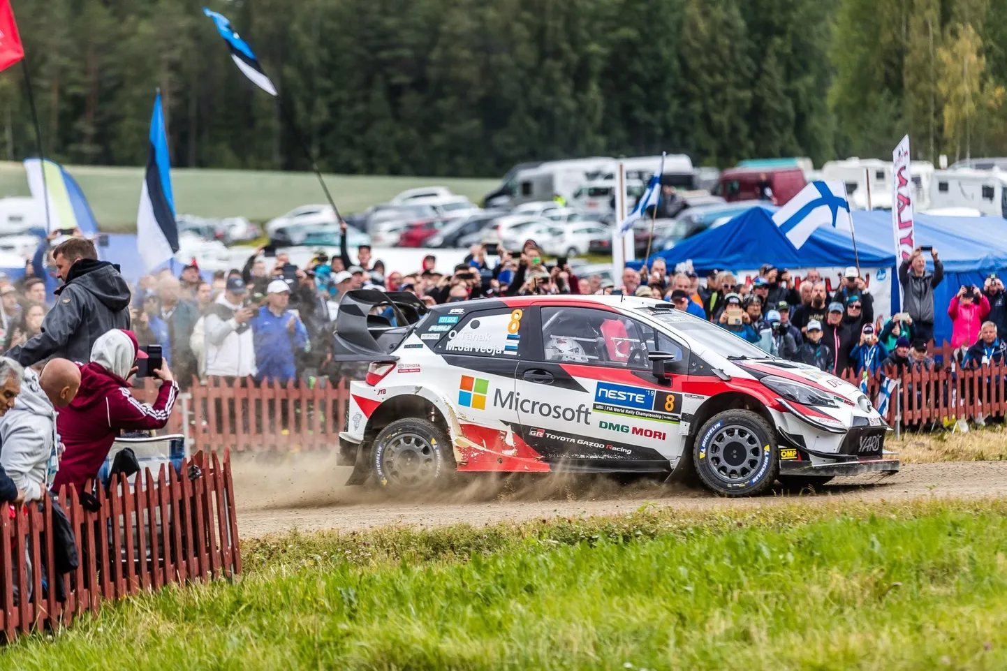 Ott Tänak mullu Soome rallil võidu poole kihutamas.