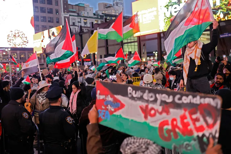 Meeleavaldajad 18. detsembril New Yorgis.