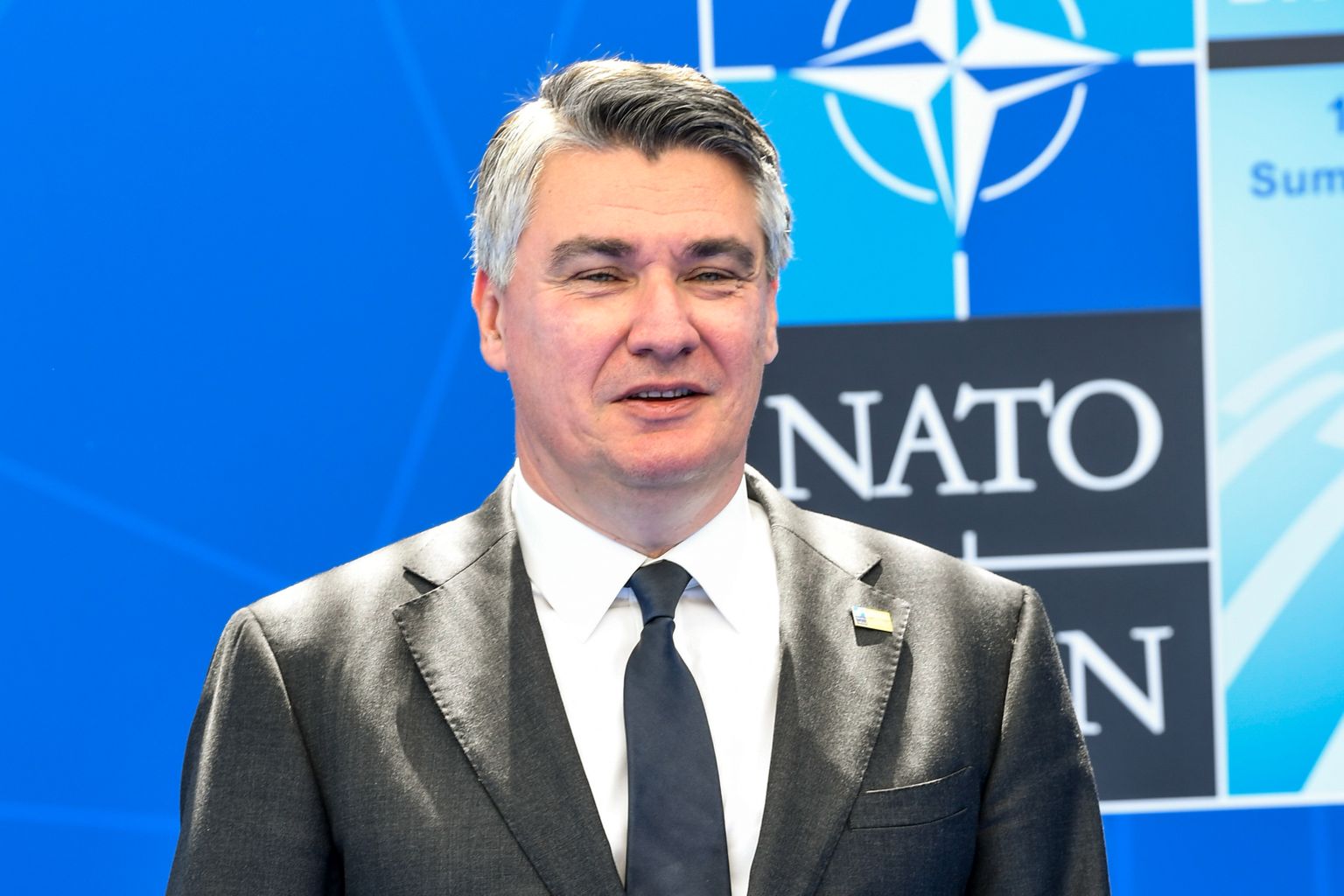 Президент Хорватии с февраля 2020 года Зоран Миланович на саммите НАТО в Брюсселе, 14 июня 2021 года.