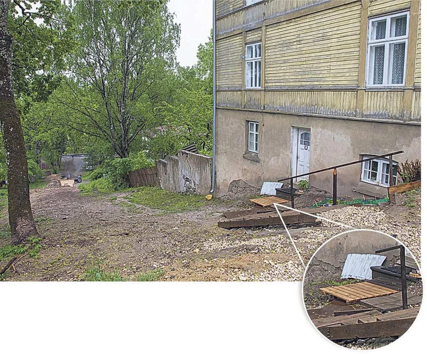 Mäeveerult Viljandi järvele vaatav Lorenzoni villa, mille ühte korterisse seni teadmata põhjusel reovesi tungis, on ehitatud XX sajandi esimesel poolel ja tunnistatud kultuurimälestiseks. Vaidlusalune lampkast (väikesel pildil) asub otse maja kõrval.