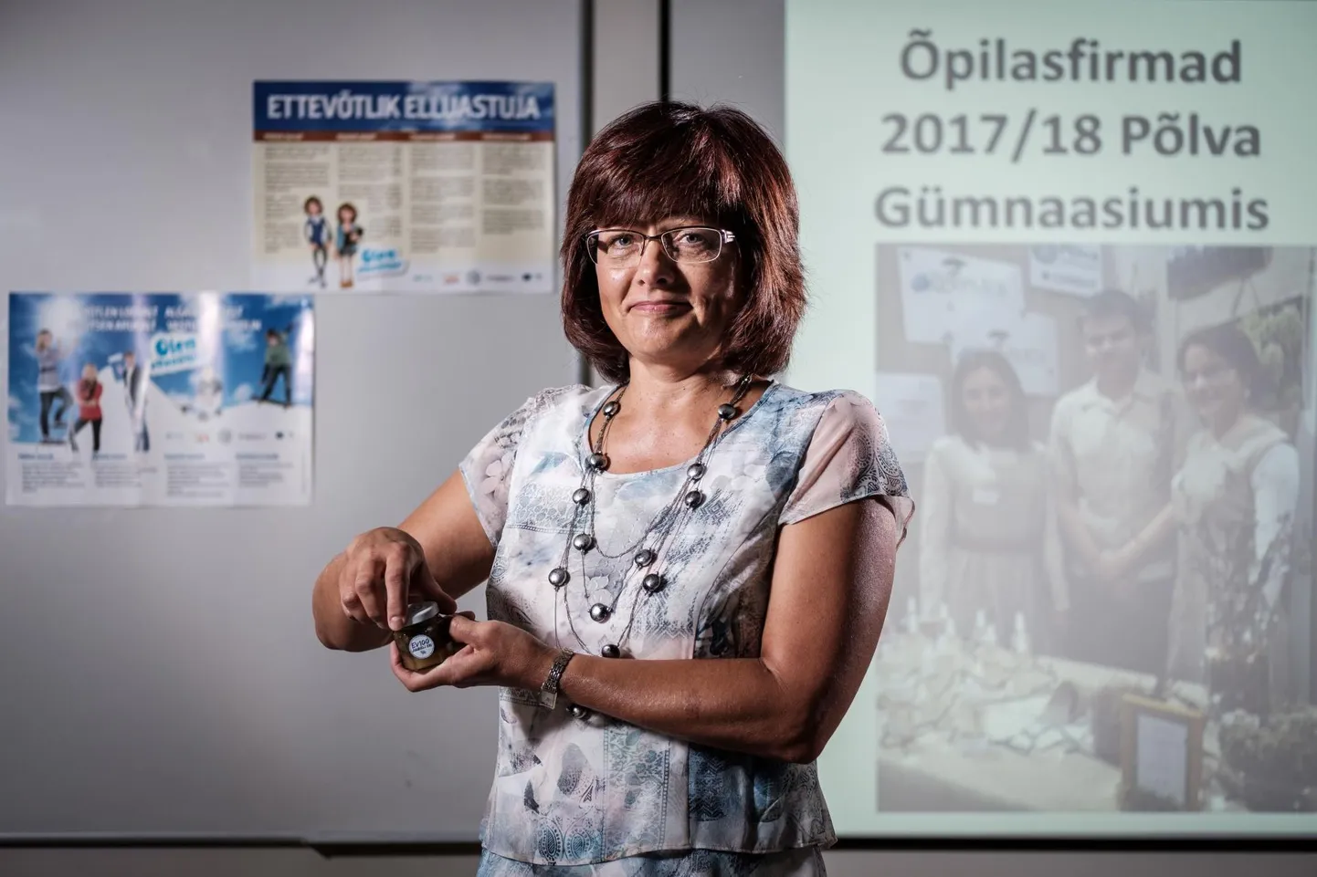 Põlva gümnaasiumi ettevõtluse ja majanduseõpetuse õpetaja Kaia Tamm kandideeris mullu aasta gümnaasiumiõpetaja tiitlile. FOTO: Haridus- Ja Teadusministeerium