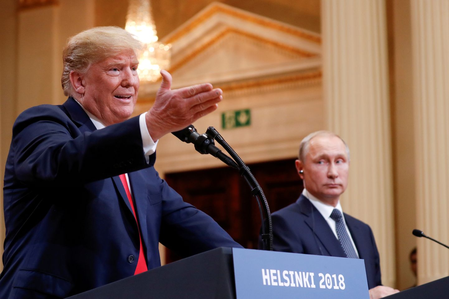 Ameerika Ühendriikide president Donald Trump ja Venemaa riigipea Vladimir Putin kohtusid 16. juulil Helsingis.