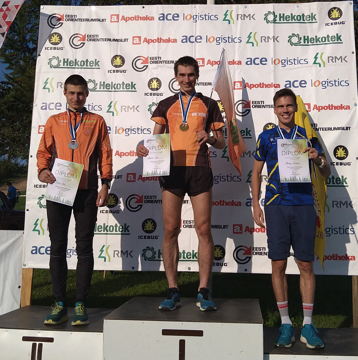 EMV tavarada mehed: 1. Lauri Sild, 2. Timo Sild, 3. Kenny Kivikas,
