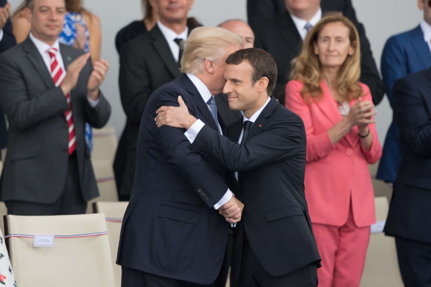 Prantsusmaa president Emmanuel Macron ja tema Ünedriikide ametivend Donald trump.