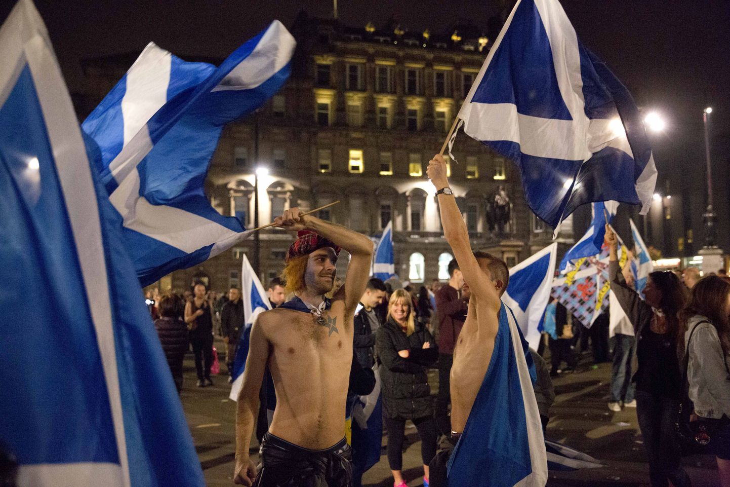 Šoti iseseisvuse toetajad.