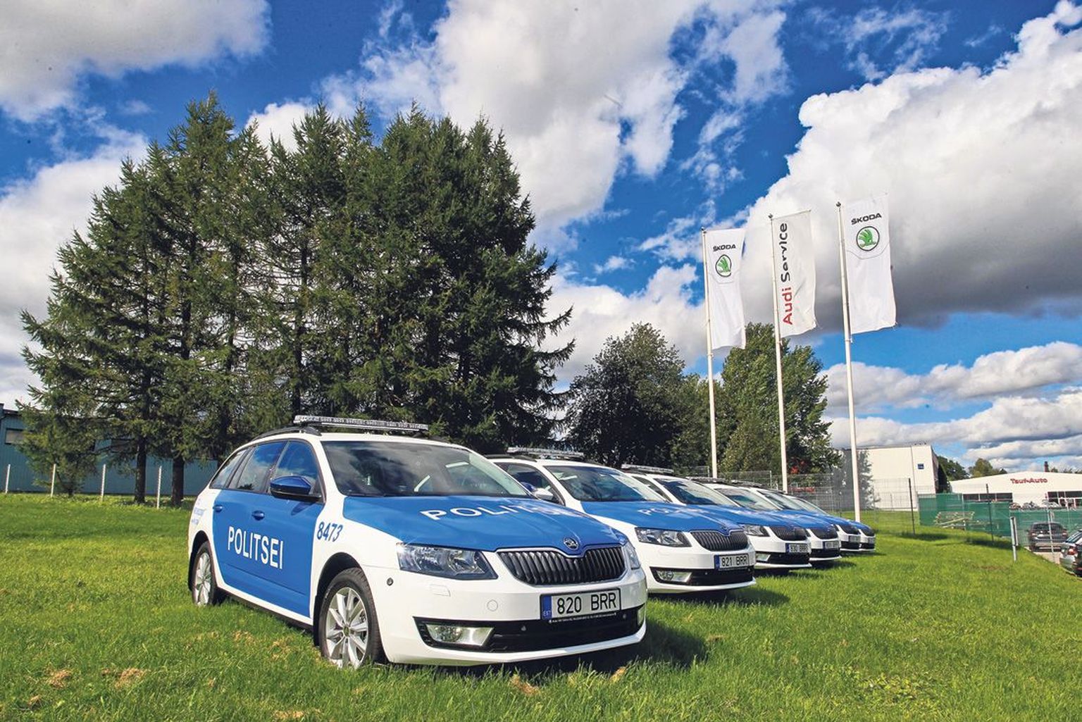 Veel eile võis Lõuna prefektuuri uusi autosid näha Škoda edasimüüja Aasta Auto kõrval muruplatsil.