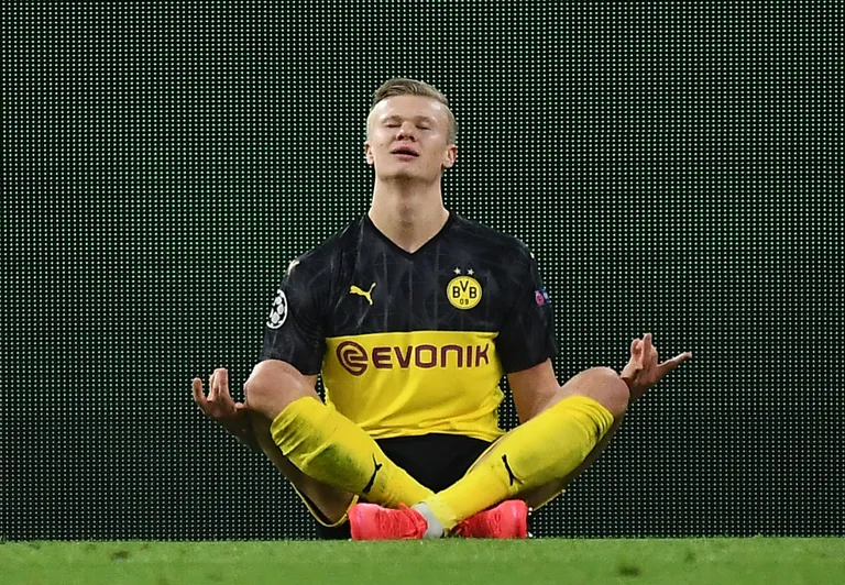 Erling Braut Haalandi ikooniliseks saanud väravatähistus.