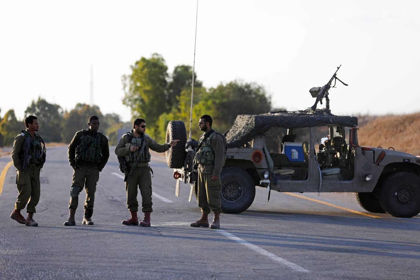 Iisraeli sõdurid Gaza lähedal.