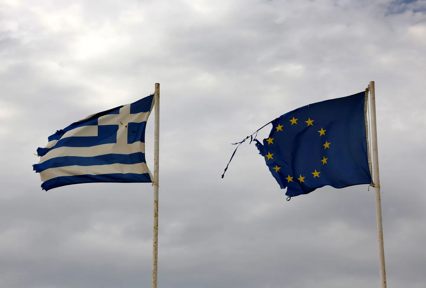 Kreeka ja Euroopa Liidu lipp