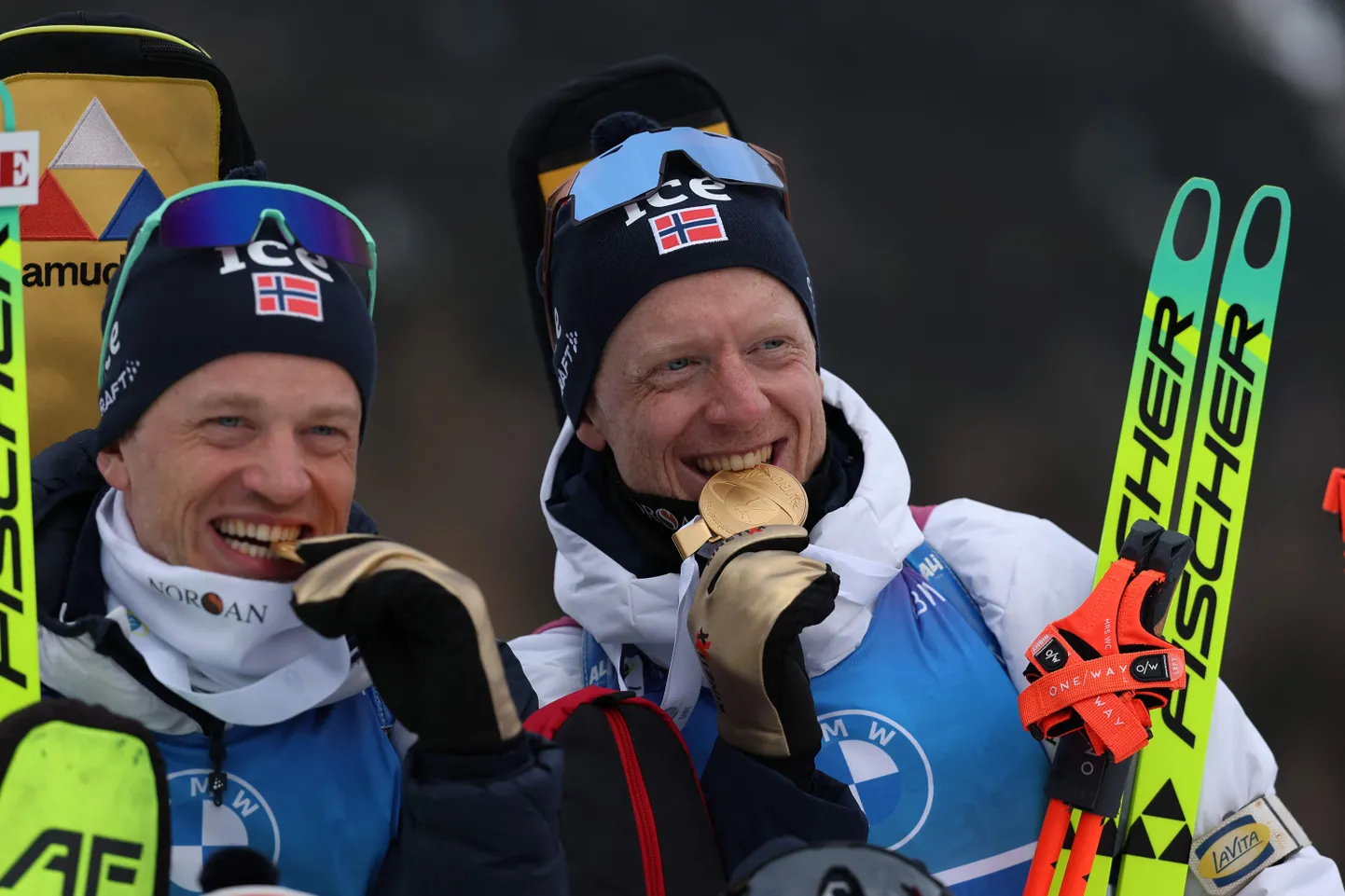 Tarjei Bø (vasakul) ning Johannes Thingnes ​Bø.
