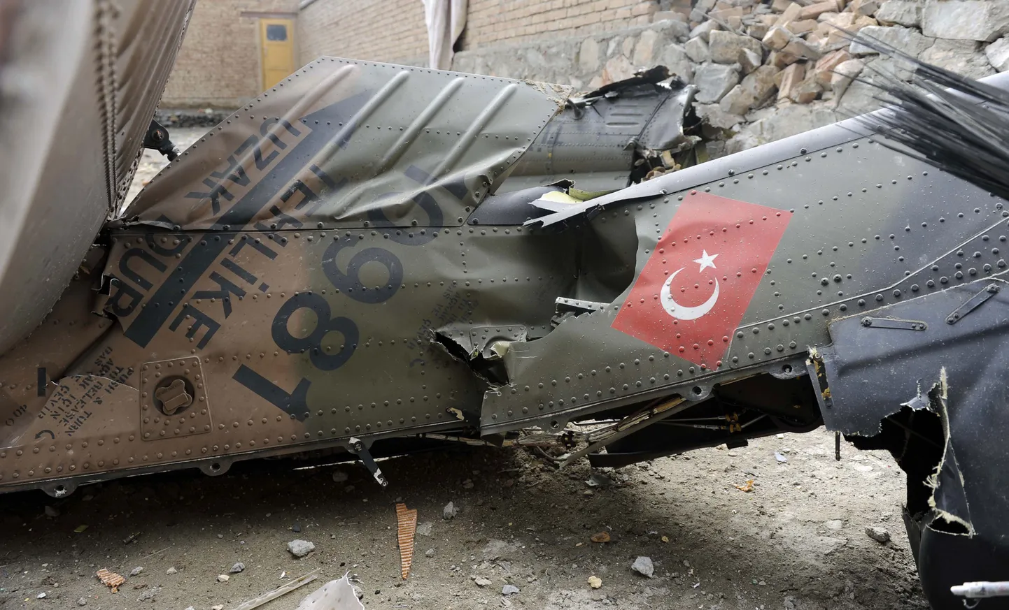 Türgi sõjaväele kulunud kopteri Sikorsky vrakk