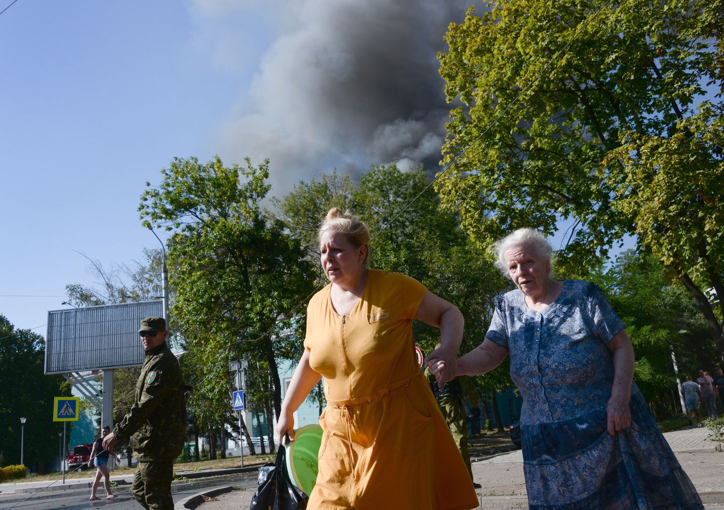 Vaade Donetski kesklinnale eile.