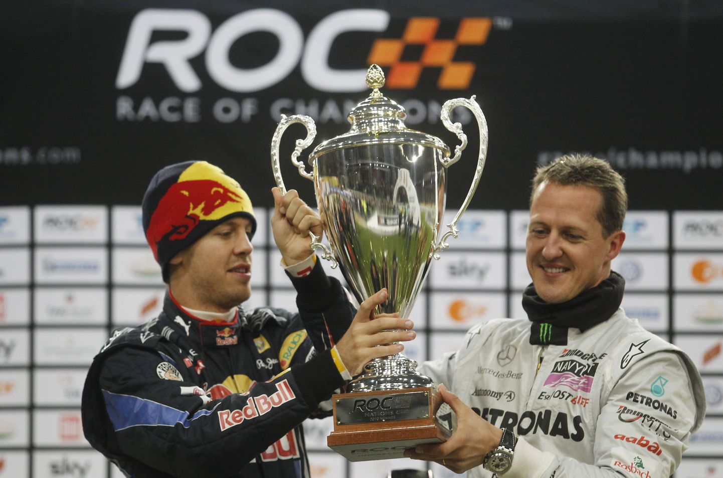 Sebastian Vettel (vasakul) ja Michael Schumacher.
