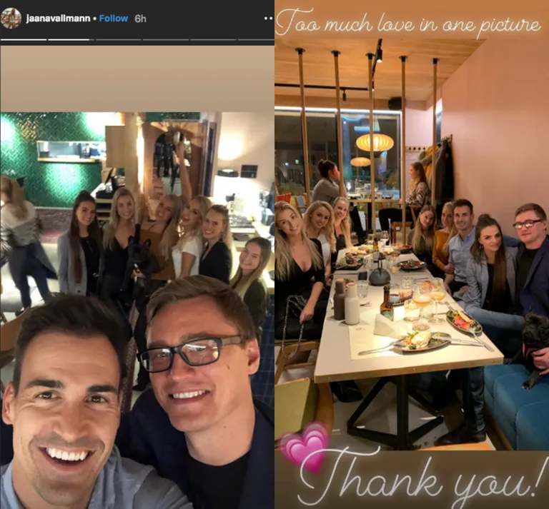 Kuvatõmmised Jaana Vallmanni Instagram Story'st.