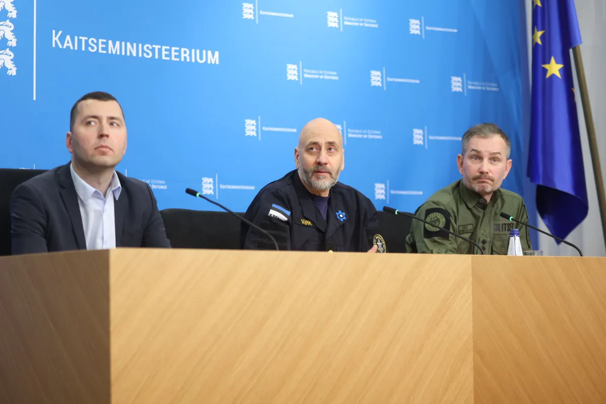 Press conference held at the Estonian MoD on April 11.