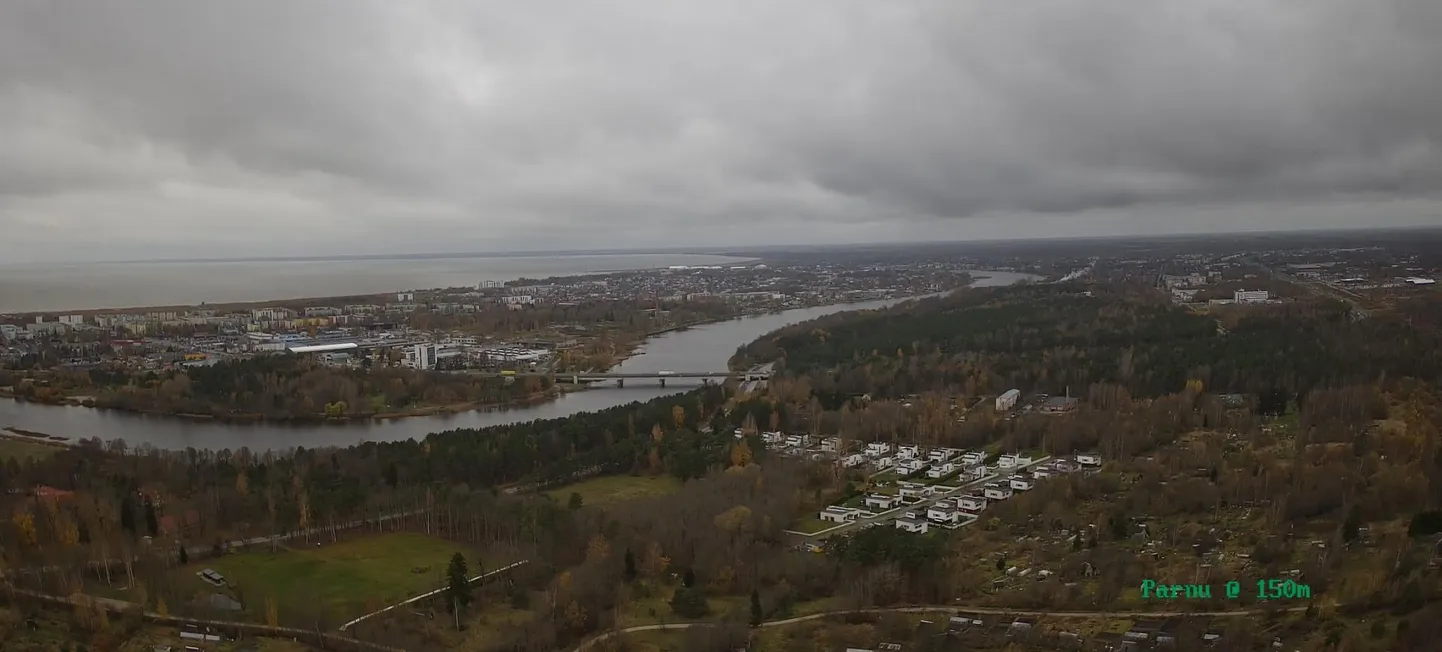 150 meetri kõrguselt avanev vaade Pärnule.