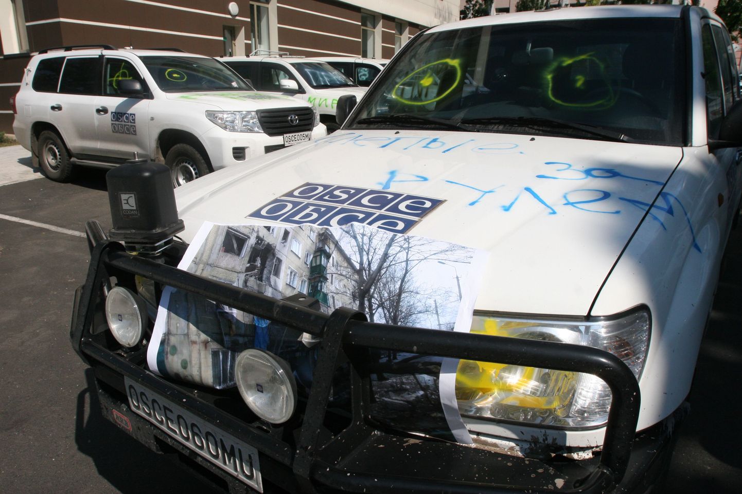 Soditud OSCE auto Donetskis
