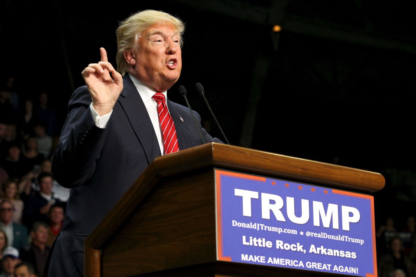 Donald Trump esinemas Arkansases Little Rockis