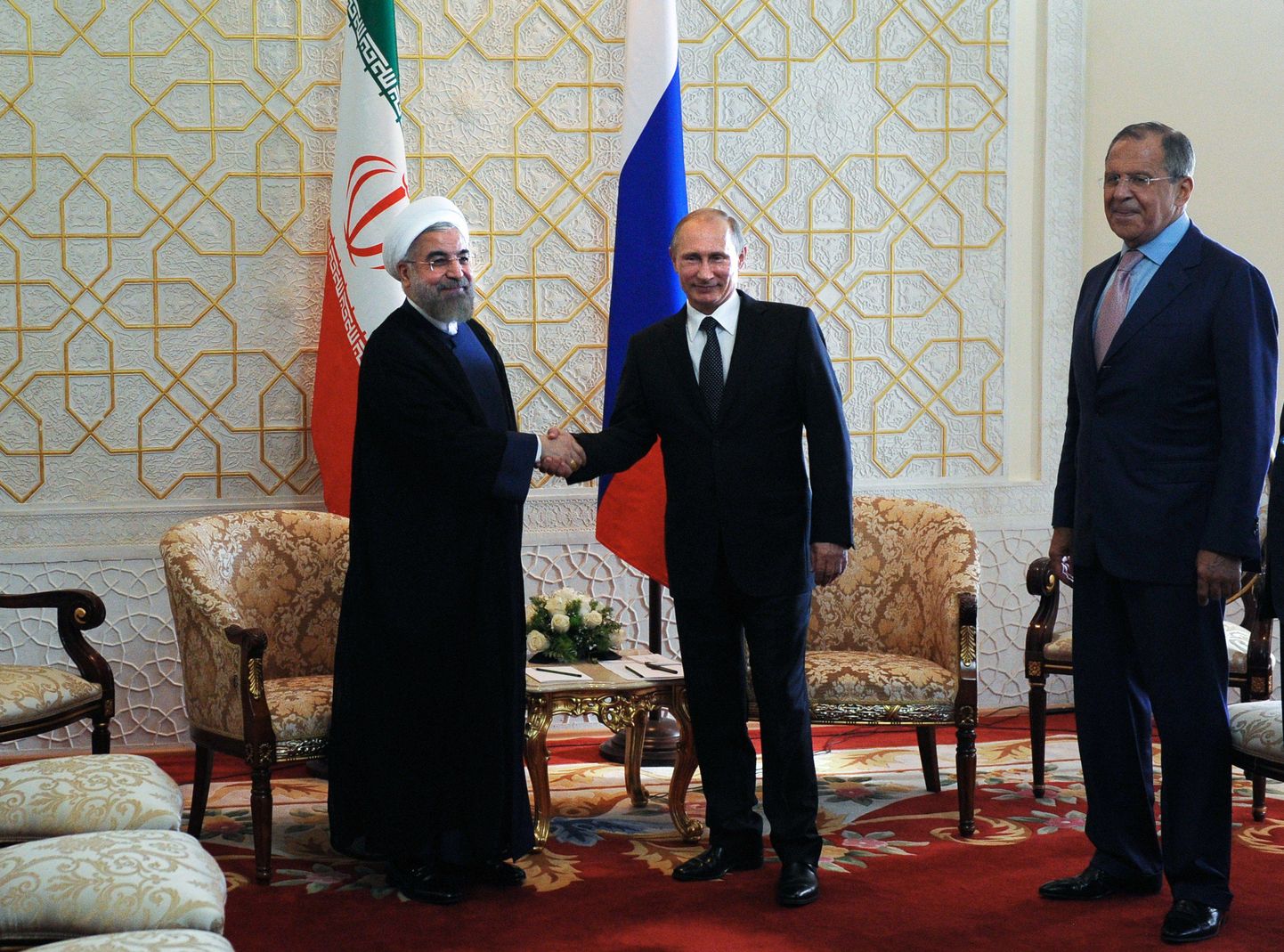 Президент Ирана Хасан Роухани (слева) и президент РФ Владимир Путин.