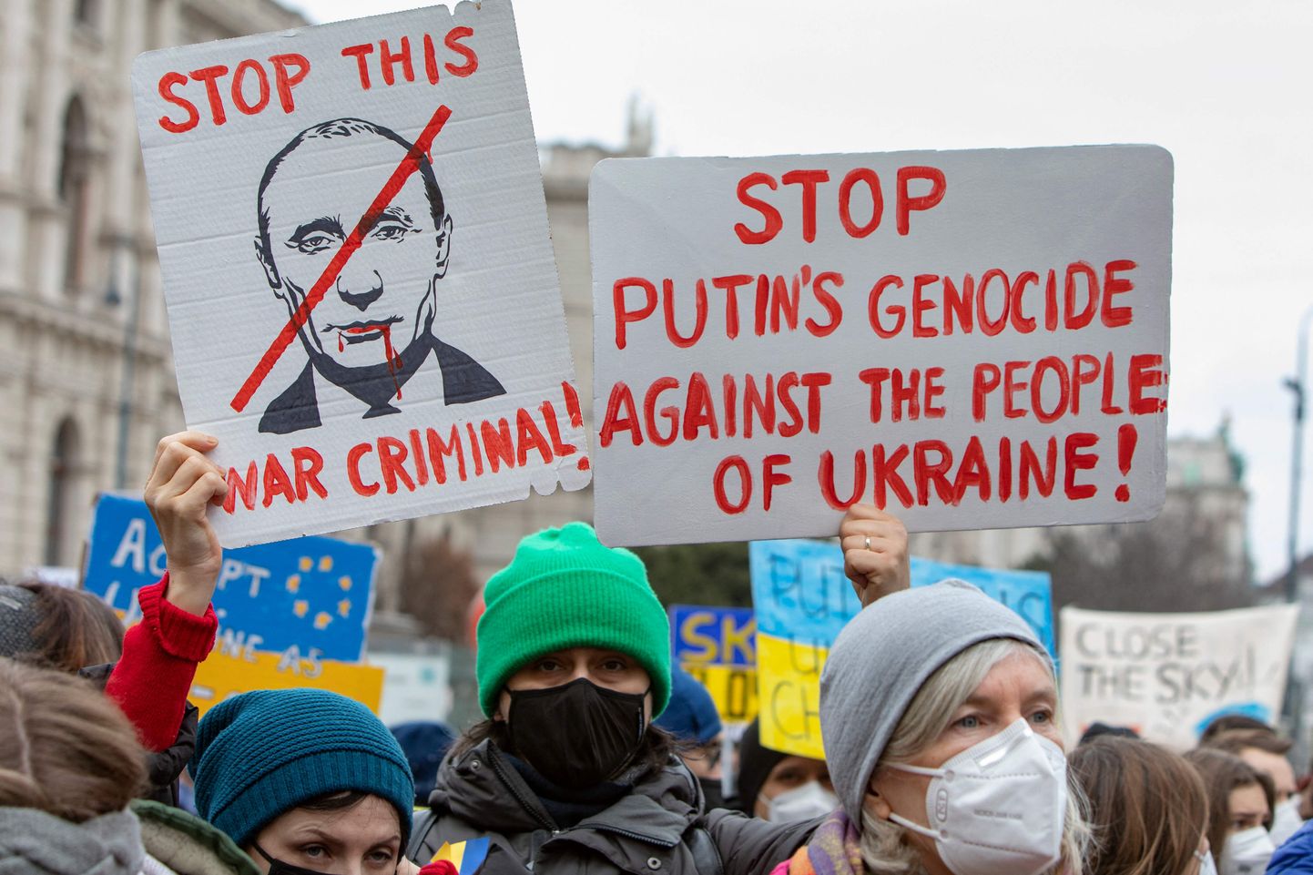 Протест против войны в Украине.
