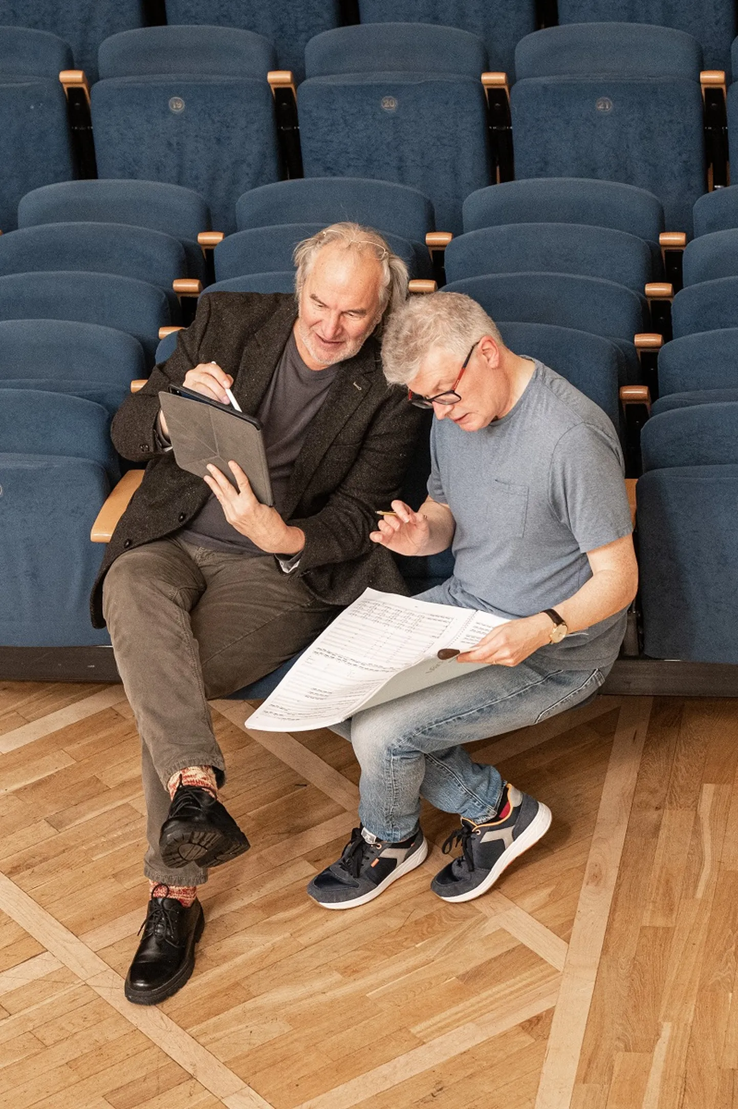 Šoti helilooja James MacMillan koos Tõnu Kaljustega.