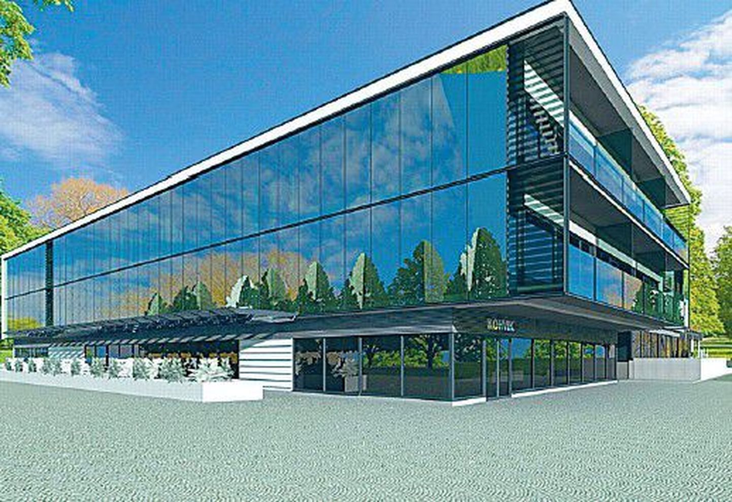 Так будет выглядеть новое здание «Черного лебедя» в июне следующего года. Здание спроектировал Энн Раясаар из фирмы JVR Arhitektuuribüroo.