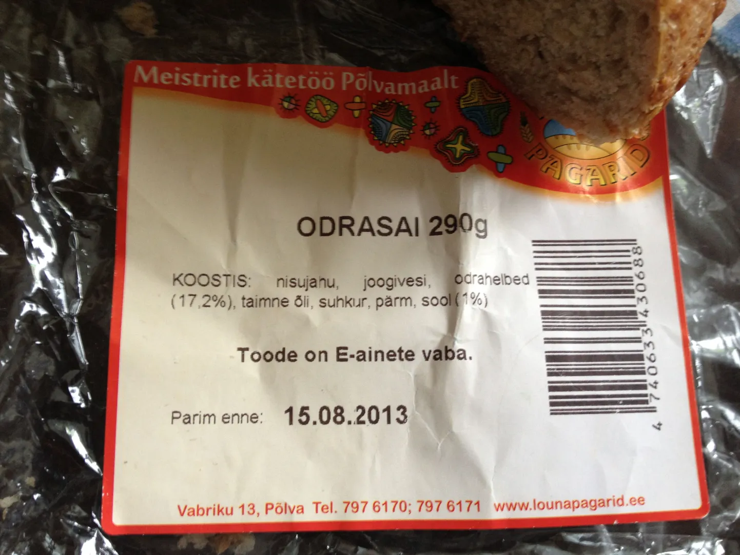 Suuresti nisujahust tehtud odrasai.