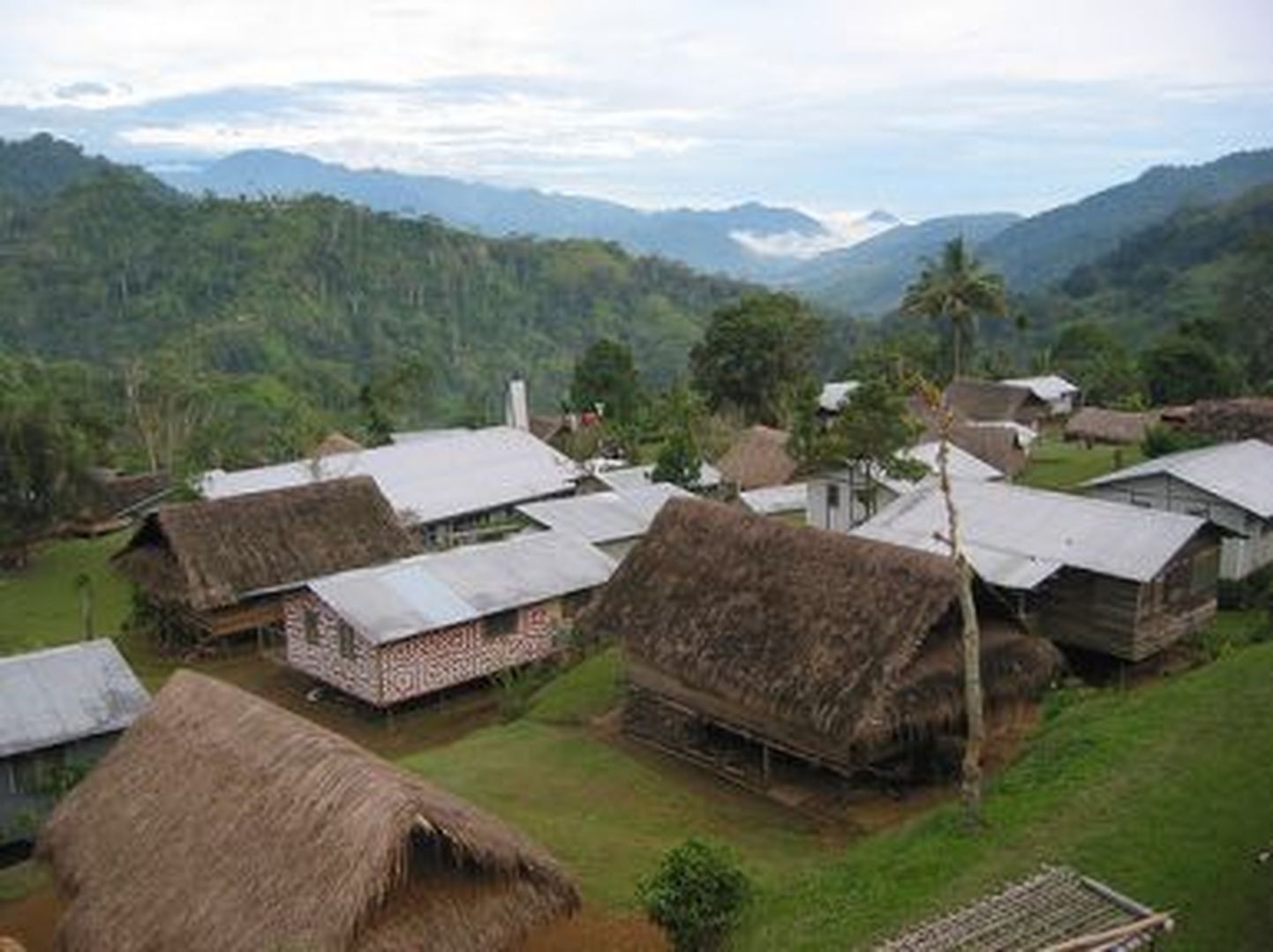Tüüpiline Paapua Uus-Guinea küla