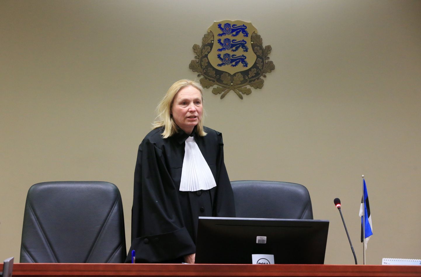 Tartu maakohus mõistis esmaspäeval valeütluste andmises süüdi tartlanna Mari-Liis Kleini. Pildil kohtunik Ingeri Tamm.