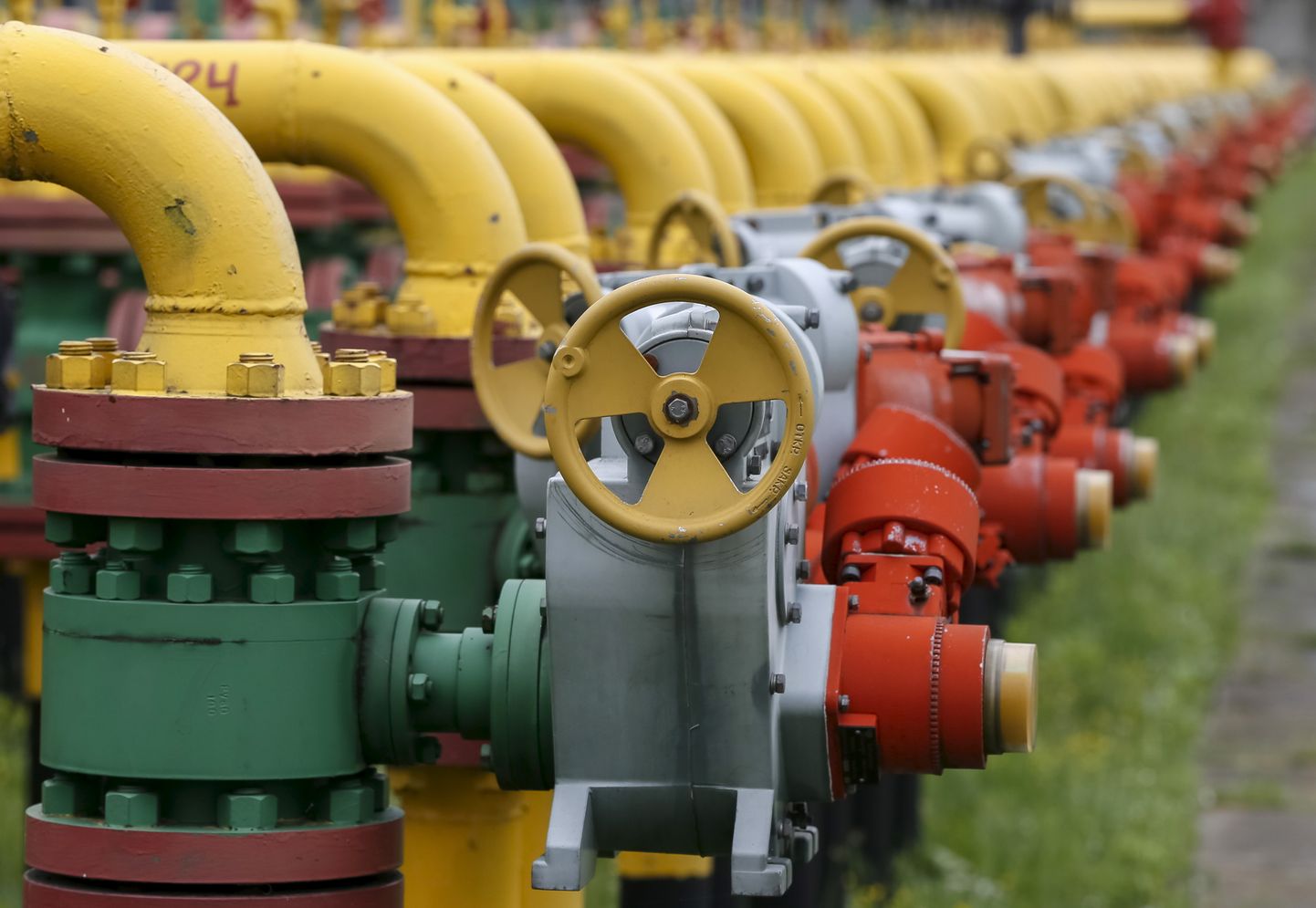 Gaasitorud Ukrainas  Dashava gaasihoidlas.