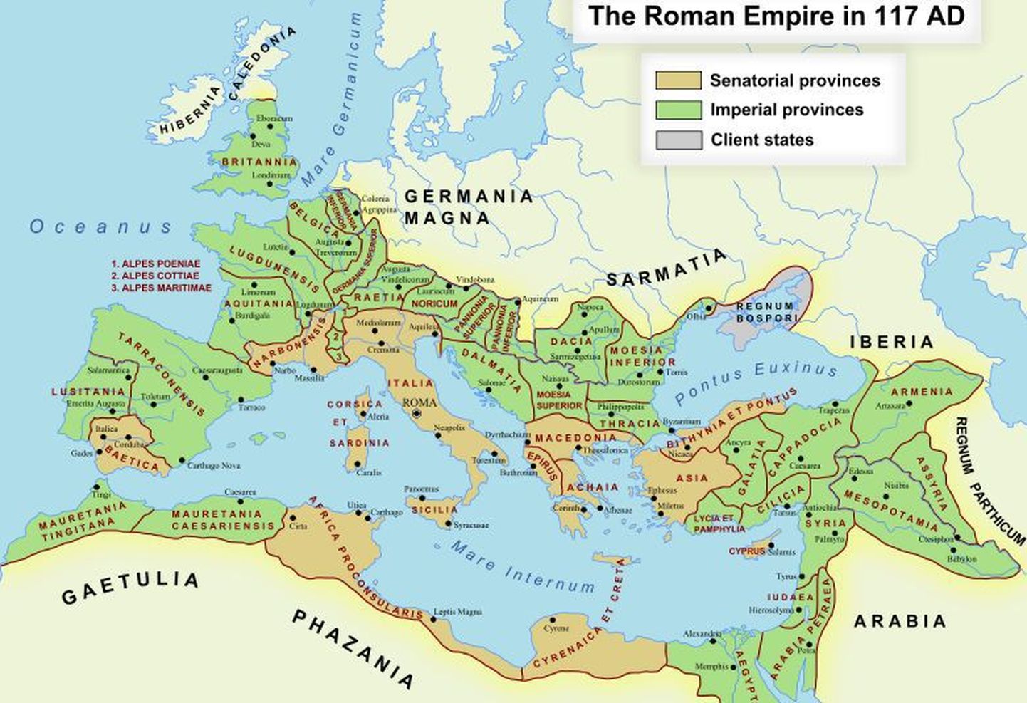 Rooma impeerium keiser Traianuse valitsemisajal 117 pKr