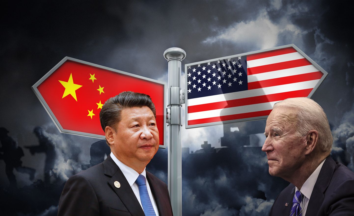 Ķīnas prezidents Sji Dzjiņpins, ASV prezidents Džo Baidens.