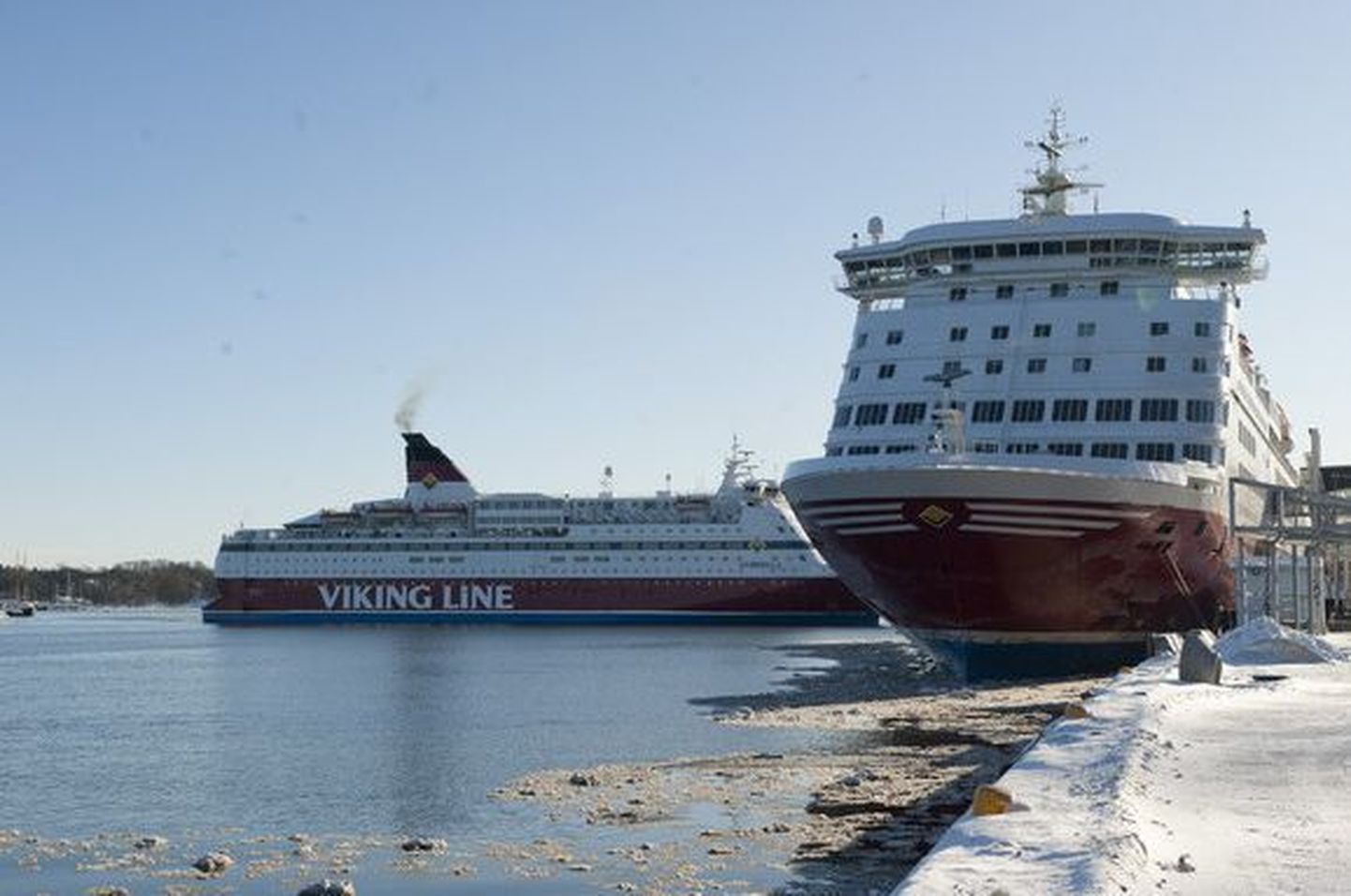 Viking Line'i laevad Stockholmi sadamas.